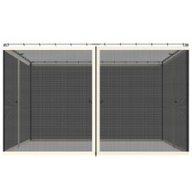 Replacement Mesh Sidewall Netting for 10' x 12' Gazebos and Canopy Tents with Zippers, (Sidewall Only) Cream (Option: Cream White-500x400x90 mm)