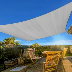 10'X13' Light Grey HDPE Sunshade Sail (Option: defaulttitle)