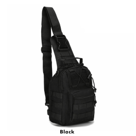 EDC Shoulder Bag - Tactical Chest Sling Bag (5 Liter) (Color: black)