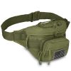 EDC Recon Tactical Fanny Pack with USA Flag Patch (Hunting & Outdoor Ready)
