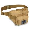 EDC Recon Tactical Fanny Pack with USA Flag Patch (Hunting & Outdoor Ready)